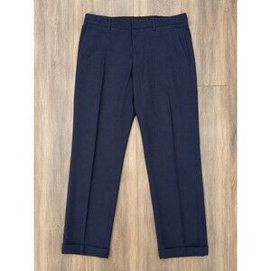 J.Crew Men's Chino Pants 34x30 Navy Straight Flat Front 100% Cotton Casual